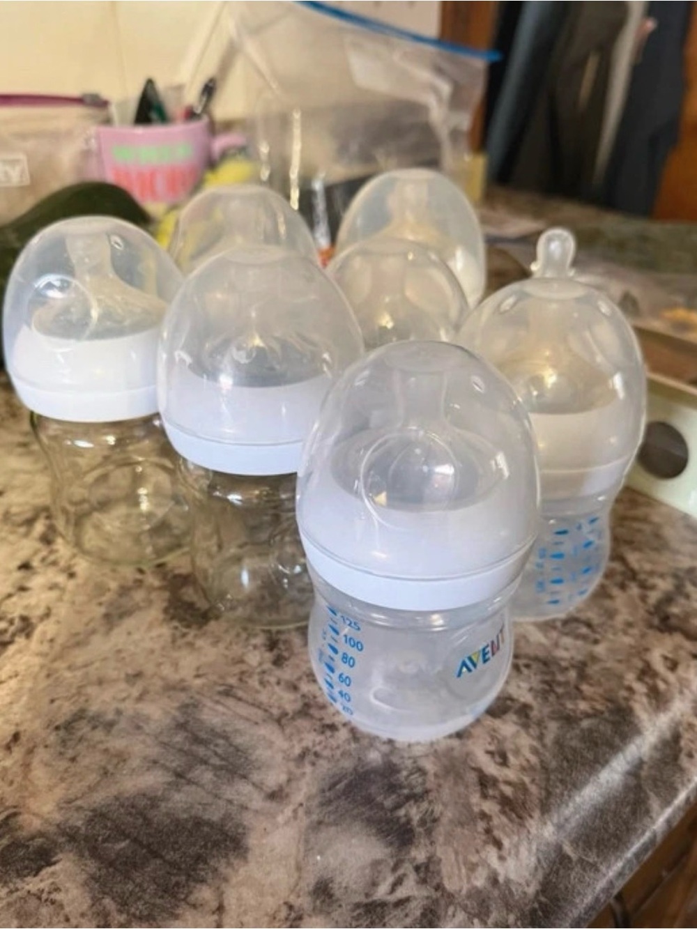 Avent Clear White Baby Bottle Set - White